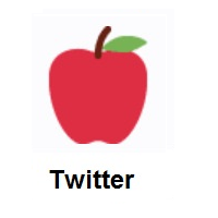 Red Apple on Twitter Twemoji