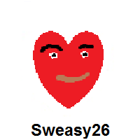 Red Heart Emoji with Face