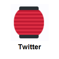 Red Paper Lantern on Twitter Twemoji