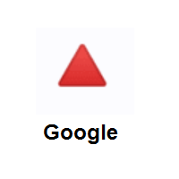 Red Triangle Pointed Up on Google Android