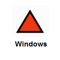 Red Triangle Pointed Up on Microsoft Windows