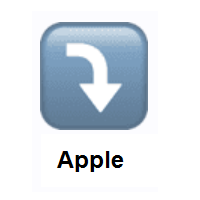 Right Arrow Curving Down on Apple iOS