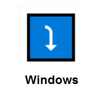 Right Arrow Curving Down on Microsoft Windows