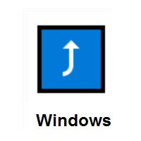 Right Arrow Curving Up on Microsoft Windows