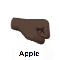 Right-Facing Fist: Dark Skin Tone on Apple iOS