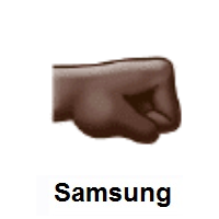 Right-Facing Fist: Dark Skin Tone on Samsung