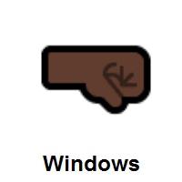 Right-Facing Fist: Dark Skin Tone on Microsoft Windows