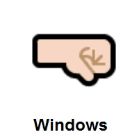 Right-Facing Fist: Light Skin Tone on Microsoft Windows