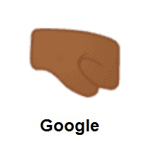 Right-Facing Fist: Medium-Dark Skin Tone on Google Android