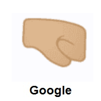 Right-Facing Fist: Medium-Light Skin Tone on Google Android