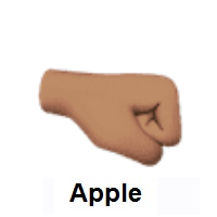 Right-Facing Fist: Medium Skin Tone on Apple iOS