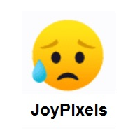 Sad But Relieved Face on JoyPixels