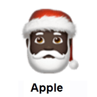 Santa Claus: Dark Skin Tone on Apple iOS