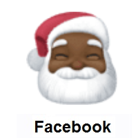 Santa Claus: Dark Skin Tone on Facebook