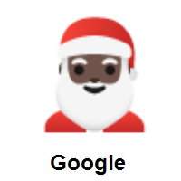 Santa Claus: Dark Skin Tone on Google Android