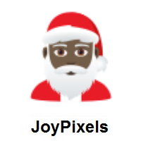 Santa Claus: Dark Skin Tone on JoyPixels