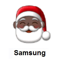 Santa Claus: Dark Skin Tone on Samsung