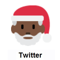 Santa Claus: Dark Skin Tone on Twitter Twemoji