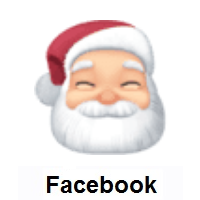 Santa Claus: Light Skin Tone on Facebook