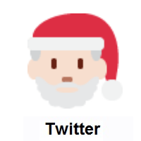 Santa Claus: Light Skin Tone on Twitter Twemoji
