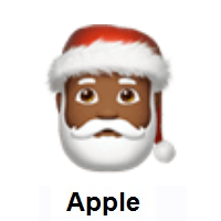 Santa Claus: Medium-Dark Skin Tone on Apple iOS