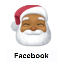 Santa Claus: Medium-Dark Skin Tone on Facebook