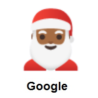 Santa Claus: Medium-Dark Skin Tone on Google Android
