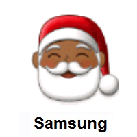 Santa Claus: Medium-Dark Skin Tone on Samsung