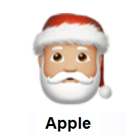Santa Claus: Medium-Light Skin Tone on Apple iOS
