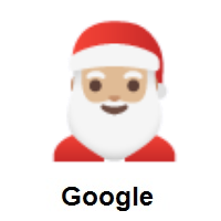 Santa Claus: Medium-Light Skin Tone on Google Android
