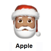 Santa Claus: Medium Skin Tone on Apple iOS