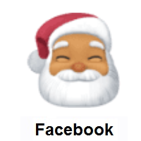 Santa Claus: Medium Skin Tone on Facebook