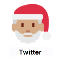 Santa Claus: Medium Skin Tone on Twitter Twemoji