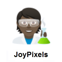 Scientist: Dark Skin Tone on JoyPixels