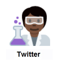 Scientist: Dark Skin Tone on Twitter Twemoji