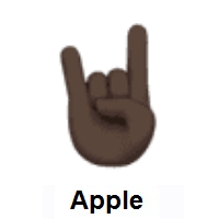 Sign of The Horns: Dark Skin Tone on Apple iOS
