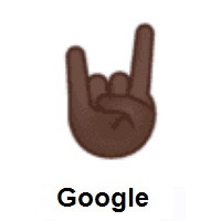 Sign of The Horns: Dark Skin Tone on Google Android