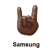 Sign of The Horns: Dark Skin Tone on Samsung