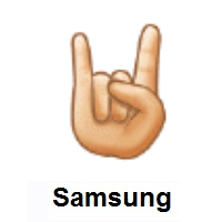 Sign of The Horns: Light Skin Tone on Samsung