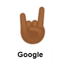 Sign of The Horns: Medium-Dark Skin Tone on Google Android