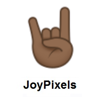 Sign of The Horns: Medium-Dark Skin Tone on JoyPixels