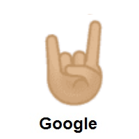 Sign of The Horns: Medium-Light Skin Tone on Google Android