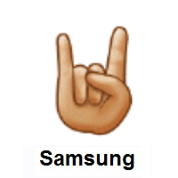 Sign of The Horns: Medium-Light Skin Tone on Samsung