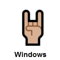 Sign of The Horns: Medium-Light Skin Tone on Microsoft Windows