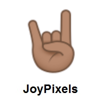 Sign of The Horns: Medium Skin Tone on JoyPixels