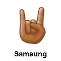 Sign of The Horns: Medium Skin Tone on Samsung