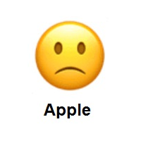 Slightly Frowning Face on Apple iOS