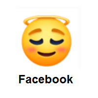 Smiling Face with Halo on Facebook