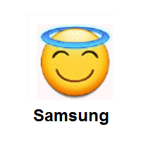 Smiling Face with Halo on Samsung