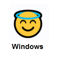 Smiling Face with Halo on Microsoft Windows